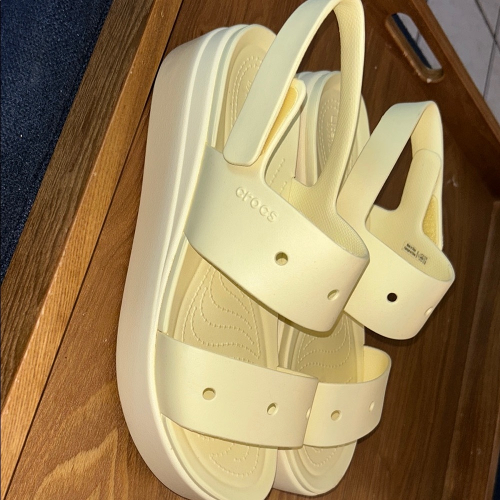 Crocs Yellow Platform Sandals